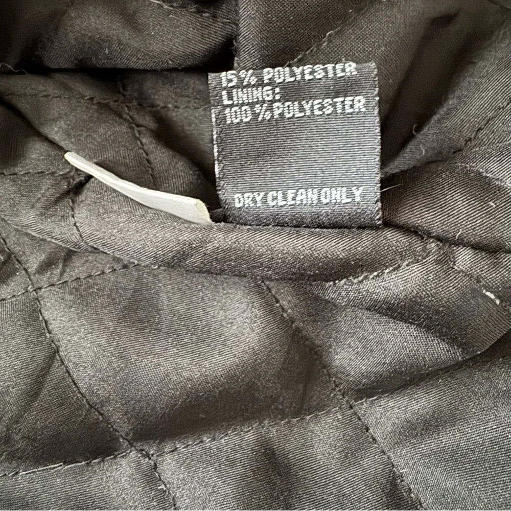 Carbon Men's Black Wool Blend Button Down Car Coat Size XL - Picture 9 of 14